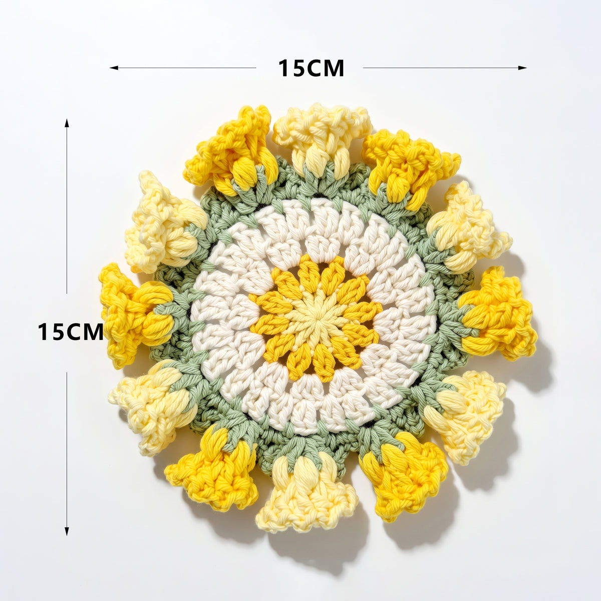 Handcrafted Knitted Lily of the Valley Coasters