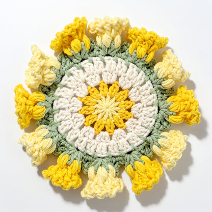 Handcrafted Knitted Lily of the Valley Coasters