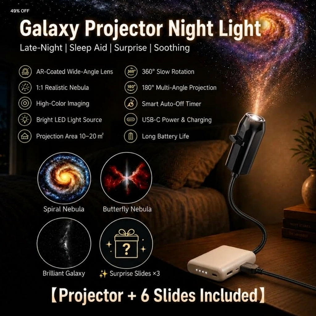 2-in-1 Galaxy Projector Night Light